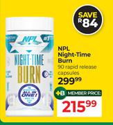 NPL Night Time Burn 90 Rapid Release Capsules