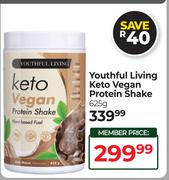 Youthful Living Keto Vegan Protein Shake-625g