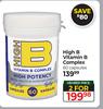 High B Vitamin B Complex-For 2 x 60 Capsules