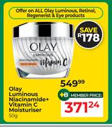 Olay Luminous Niacinamide+ Vitamin C Moisturiser-50g