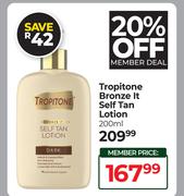 Tropitone Bronze It Self Tan Lotion-200ml