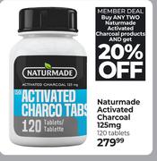 Naturmade Activated Charcoal 125mg 120 Tablets