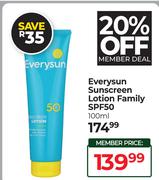 Everysun Sunscreen Lotion Family SPF50-100ml