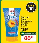 Sun Lab Sport Sunscreen Cream SPF50-150ml