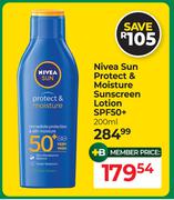 Nivea Sun Protect & Moisture Sunscreen Lotion SPF50+-200ml