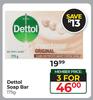 Dettol Soap Bar-For 3 x 175g