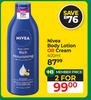 Nivea Body Lotion Or Cream-For 2 x 400ml