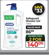 Safeguard Shower Gel-For 2 x 1L