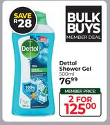 Dettol Shower Gel-For 2 x 500ml