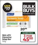 Skin eFX Glycerine Soap Bar-For 3 x 150g
