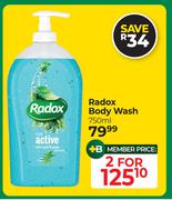 Radox Body Wash-For 2 x 750ml