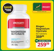 Biogen Magnesium Glycinate 60 Tablets