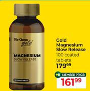 Dis Chem Gold Magnesium Slow Release 100 Coated Tablets
