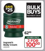 Ingram's Body Cream-For 2 x 450ml