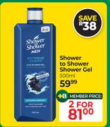 Shower To Shower Shower Gel-For 2 x 500ml
