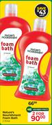 Nature's Nourishment Foam Bath-For 2 x 2L