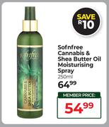 Sofnfree Cannabis & Shea Butter Oil Moisturising Spray-250ml