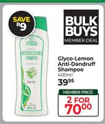 Glyco-Lemon Anti-Dandruff Shampoo-For 2 x 400ml