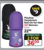 Playboy Deodorant Roll-On For Men Or Women-For 2 x 50ml
