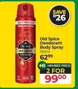 Old Spice Deodorant Body Spray-For 2 x 150ml