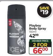 Playboy Body Spray-For 2 x 150ml