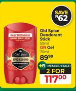 Old Spice Deodorant Stick 50ml Or Gel 70ml-For 2