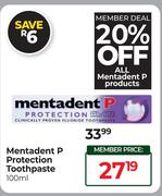 Mentadent P Protection Toothpaste-100ml
