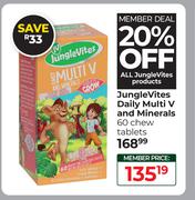 Jungle Vites Daily Multi V And Minerals 60 Chew Tablets