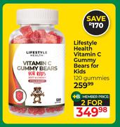 Lifestyle Health Vitamin C Gummy Bears For Kids 120 Gummies-For 2