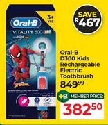 Oral-B D300 Kids Rechargeable Electric Toothbrush