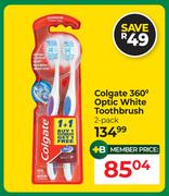 Colgate 2-Pack 360 Degree Optic White Toothbrush