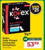 Kotex Daily Protect Unscented Pantyliners 100 Pack