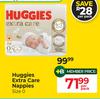 Huggies Extra Care Nappies (Size 0)-Per Pack