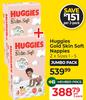 Huggies Gold Skin Soft Nappies (Sizes 1-5)-Per 2 Pack