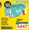 Pampers Ultra Skin Comfort Nappies Mega Box (Sizes 3-5)-Per Box