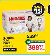 Huggies Gold Pants (Sizes 3-6)-Per 2 Pack