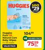 Huggies Pure Or Natural Care Baby Wipes-Per Pack
