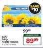 Softi 2-Ply Facial Tissues-4 x 200 Sheets