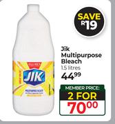 Jik Multipurpose Bleach-For 2 x 1.5Ltr