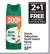 Doom Odourless Multi Insect Spray (2 + 1 Cheapest Free)-300ml