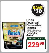 Finish Powerball Dishwasher Tablets-45/50/56 Pods