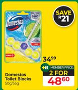 Domestos Toilet Blocks-For 2 x 50g/55g