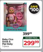 Baby Cico Drink & Pipi Baby 7 Piece