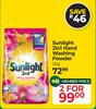 Sunlight 2 In 2 Hand Washing Powder-For 2 x 2kg