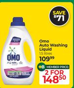 Omo Auto Washing Liquid-For 2 x 1.5Ltr