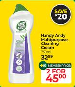 Handy Andy Multipurpose Cleaning Cream-For 2 x 750ml