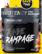 Biogen Rage Rampage Pre Workout-400g