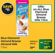 Blue Diamond Almond Breeze Almond Milk-1L