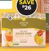 Lifestyle Food Instant Ginger Drink With Honey & Lemon 20 Sachets