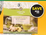Lifestyle Food Green Tea With Ginger 40 Teabags